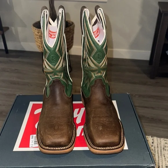 Tony Lama Bartlett Amber Buffalo Boots - Picture 2 of 6